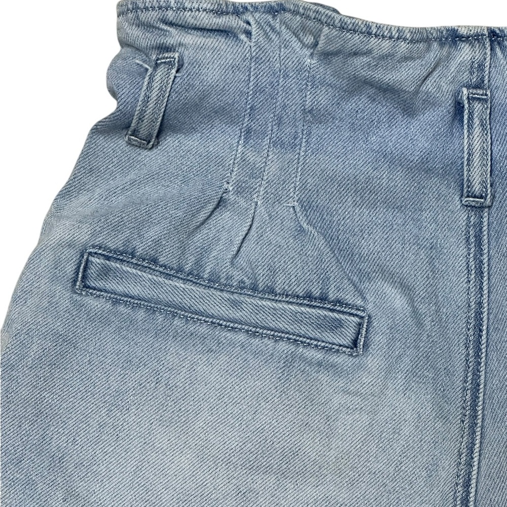 AEO Mom Short Button Fly Paperbag Waist Denim Shorts Blue Light Wash 8‎ - Picture 6 of 11